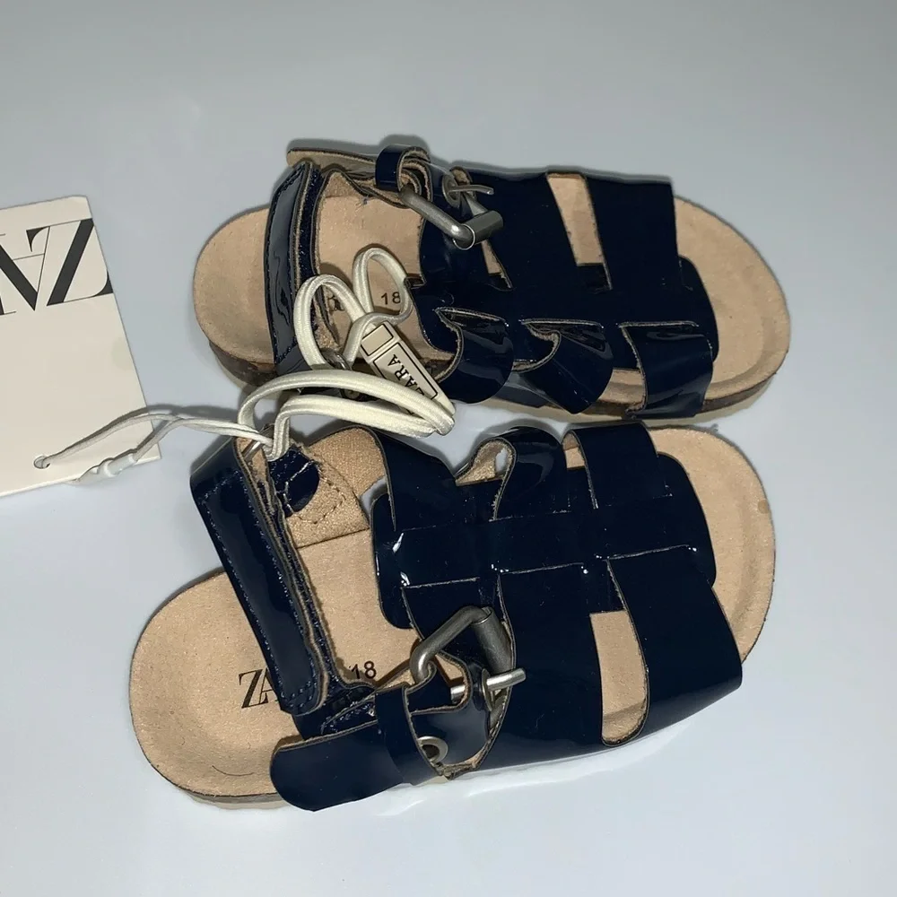 ZARA SANDALS WITH STRAPS Toddler SZ 3 - Picture 4 of 8